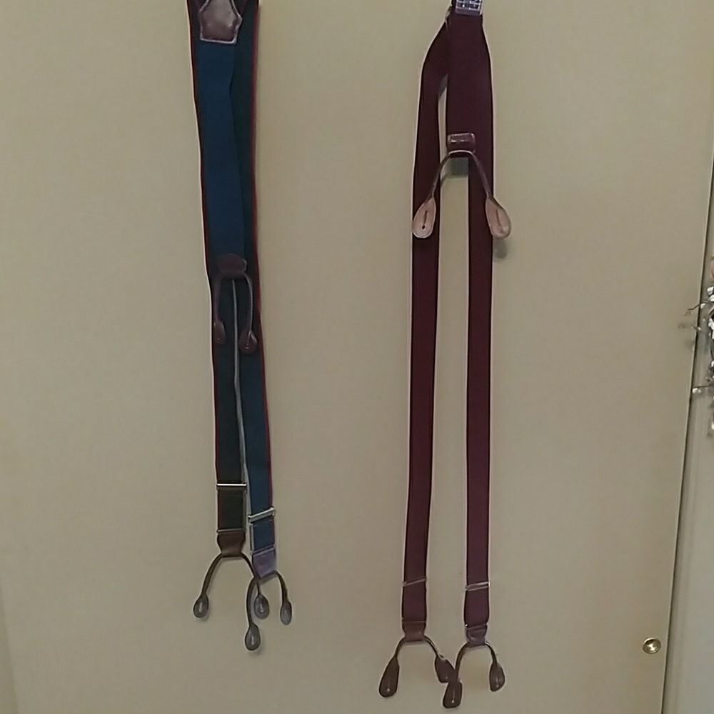2 Sets of Mens Suit Suspenders